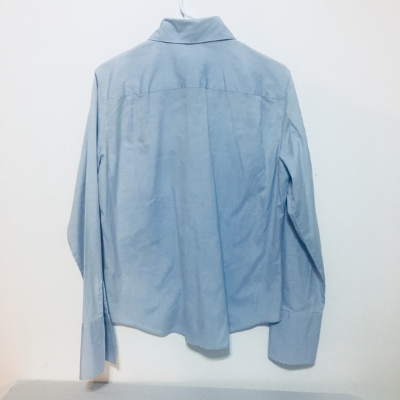 J Crew Blue Button-Up Business Top, 10 - Picture 3 of 4